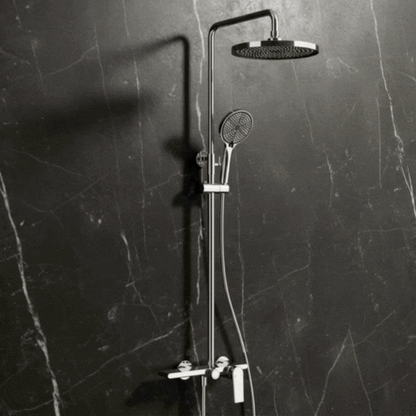 Robinet de baignoire indépendant Lisandro – Sortie d'eau en cascade – Nickel brossé