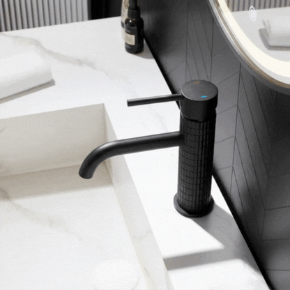 Opbouw de robinet de lavabo Angelica - Noir mat