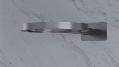 Ensemble de douche à effet pluie encastré thermostatique – Marino – Cascade & Douche à main – Régulation numérique – Chrome